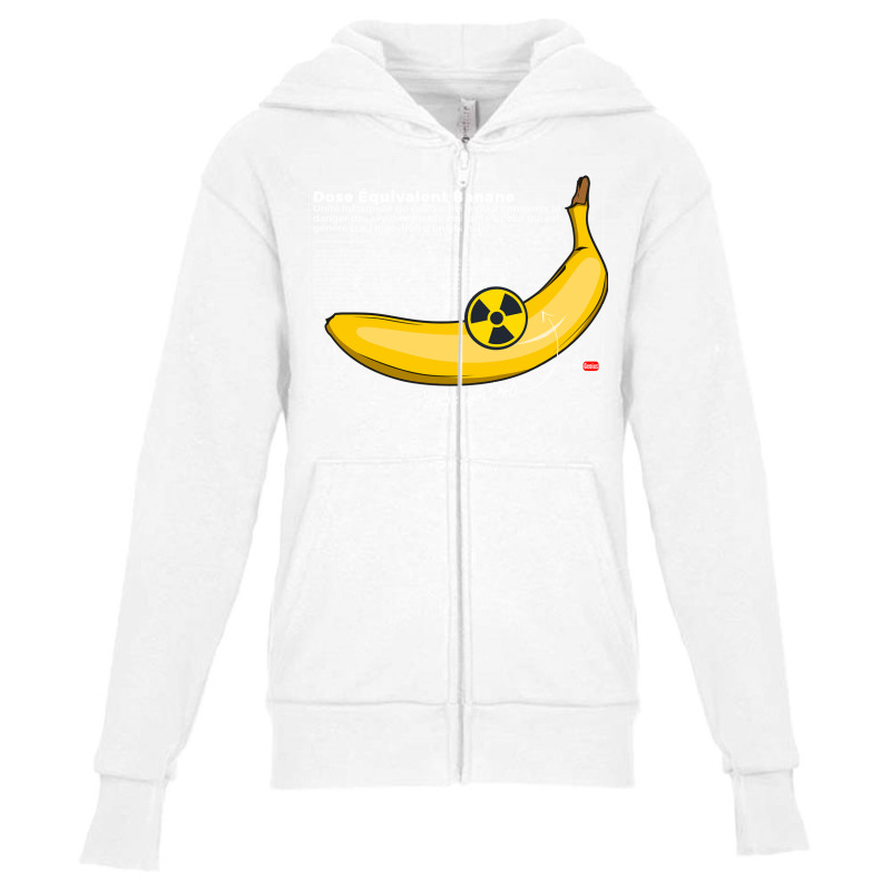 White Banana Equivalent Dose Youth Zipper Hoodie by Jose-Rodriguez | Artistshot