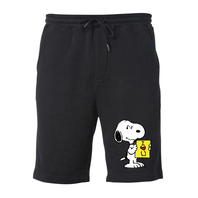 Peanuts I Love You Fleece Short | Artistshot