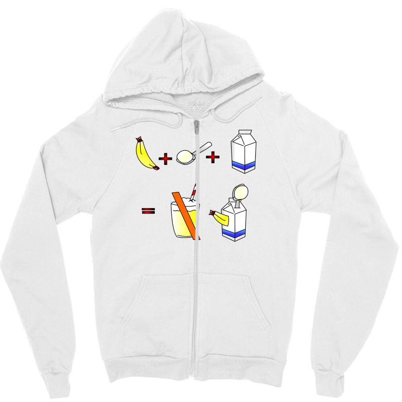 Banana Milkshake Zipper Hoodie by Chilistore | Artistshot