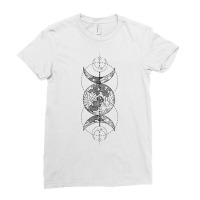 Triple Moon Goddess Witch Wicca Pagan Hecate Occult Wiccan T Shirt Ladies Fitted T-shirt | Artistshot