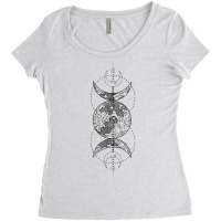 Triple Moon Goddess Witch Wicca Pagan Hecate Occult Wiccan T Shirt Women's Triblend Scoop T-shirt | Artistshot