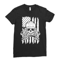 Truck Driver Patriotic Trucker Independence Day Teamster T Shirt Ladies Fitted T-shirt | Artistshot