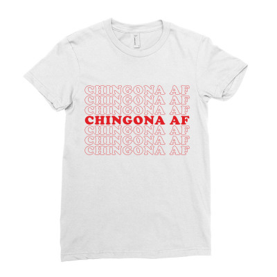 Chingona Af Ladies Fitted T-shirt Designed By Artees Artwork