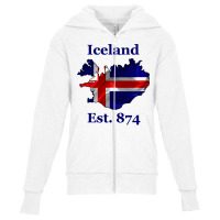 Iceland Flag Est. 874   Nordic Viking Pride Pullover Hoodie Youth Zipper Hoodie | Artistshot