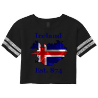 Iceland Flag Est. 874   Nordic Viking Pride Pullover Hoodie Scorecard Crop Tee | Artistshot