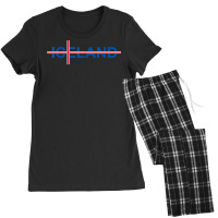 Iceland Flag Travel Vacation Scandinavia Pride Reykjavik T Shirt Women's Pajamas Set | Artistshot