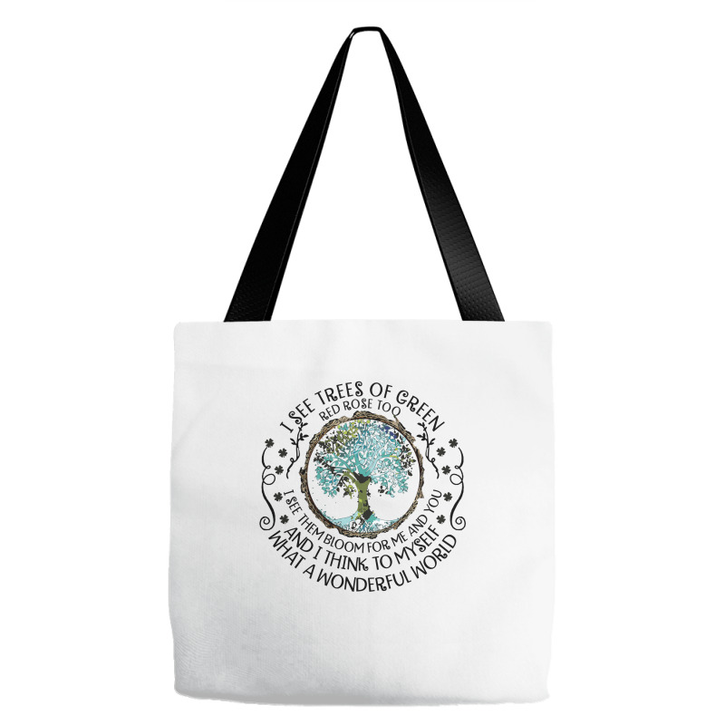 And I Think To Myself What A Wonderful Word Shirt Tote Bags | Artistshot