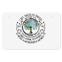 And I Think To Myself What A Wonderful Word Shirt Atv License Plate | Artistshot