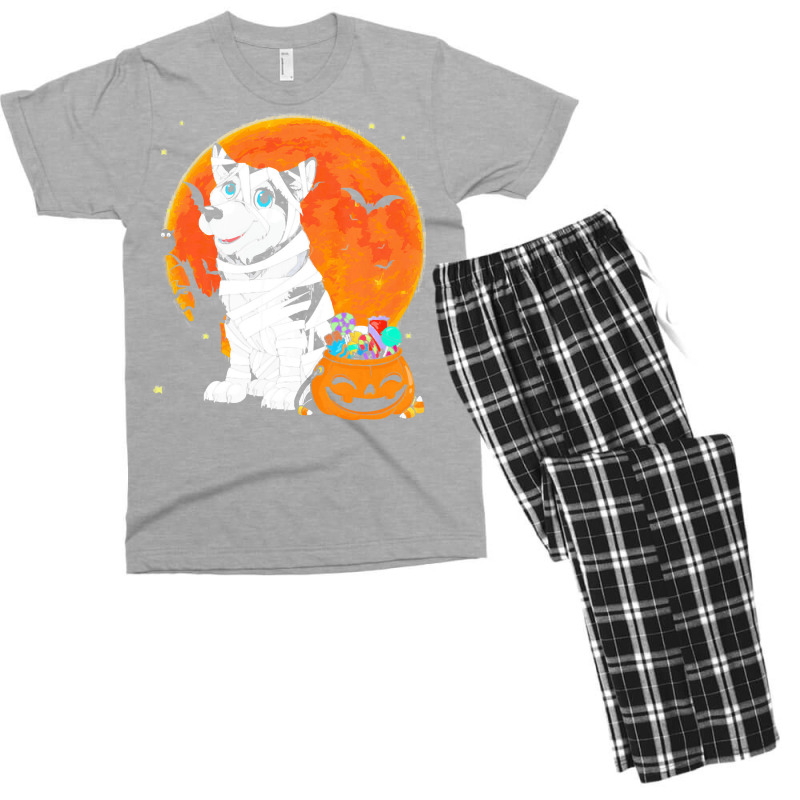 Alaskan Malamute Dog Candy Pumpkin T  Shirt Alaskan Malamute Dog Candy Men's T-shirt Pajama Set | Artistshot