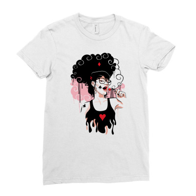 Lollipop Girl Ladies Fitted T-shirt Designed By Icang Waluyo