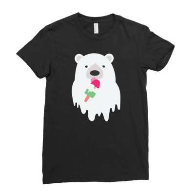Melted Polar Cream Ladies Fitted T-shirt Designed By Icang Waluyo