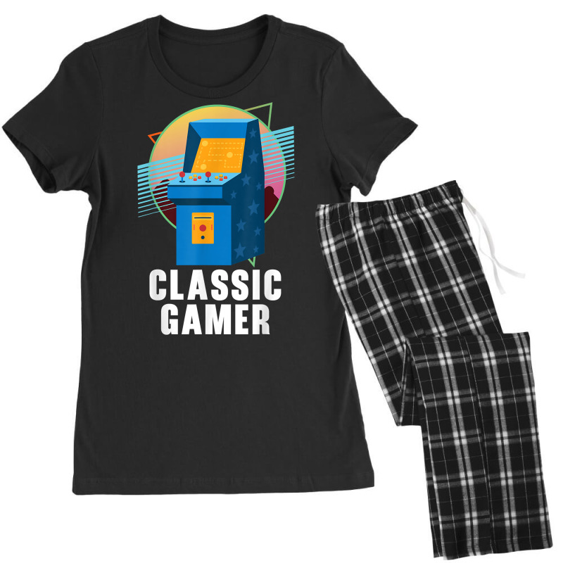 Classic Gamer Geek Video Game Player Arcade Gaming T Shirt Women's Pajamas Set by deleonnylorindg | Artistshot