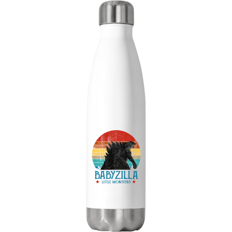 Personalised Matching Daddy And Me, Dadzilla Father Of The Monsters, F Stainless Steel Water Bottle | Artistshot