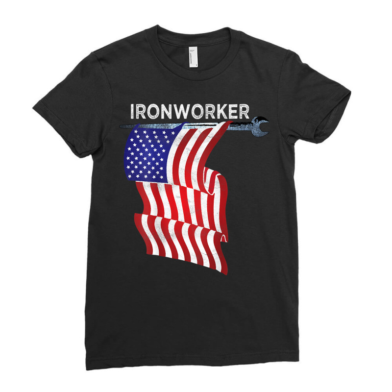 Ironworker Shirts Gift Design On Back Of Shirt T Shirt Ladies Fitted T-Shirt by ruffelbzk | Artistshot