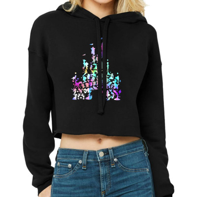 Castle Characters Cropped Hoodie Designed By Sengul