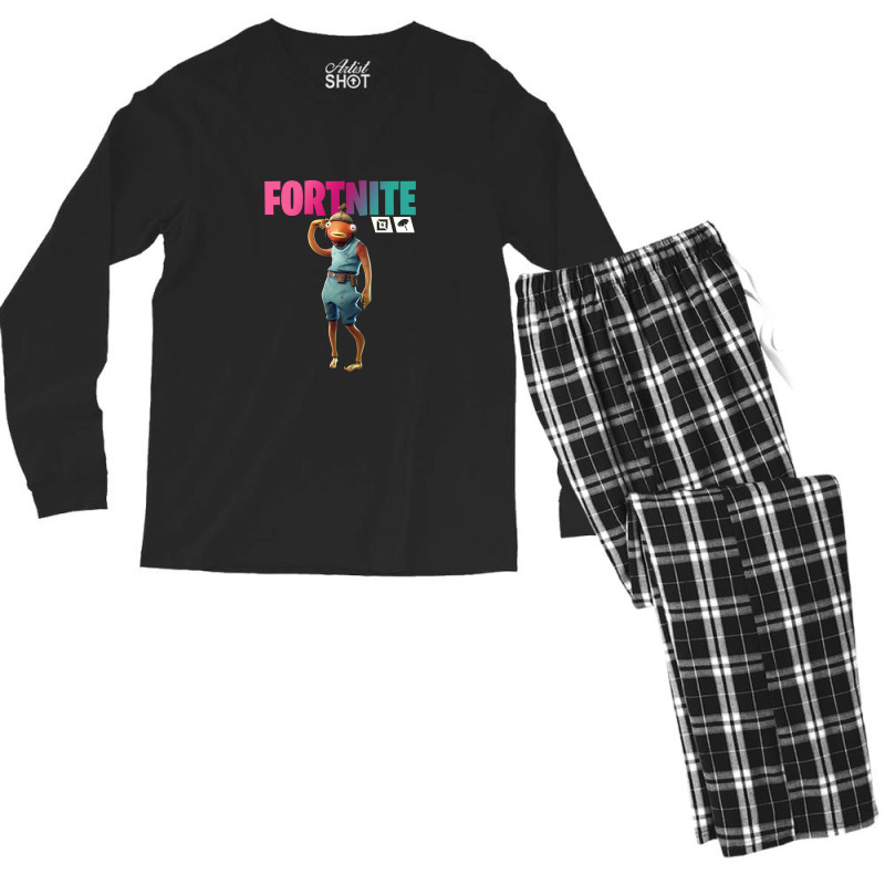 Fishstick Default Skin Men's Long Sleeve Pajama Set | Artistshot