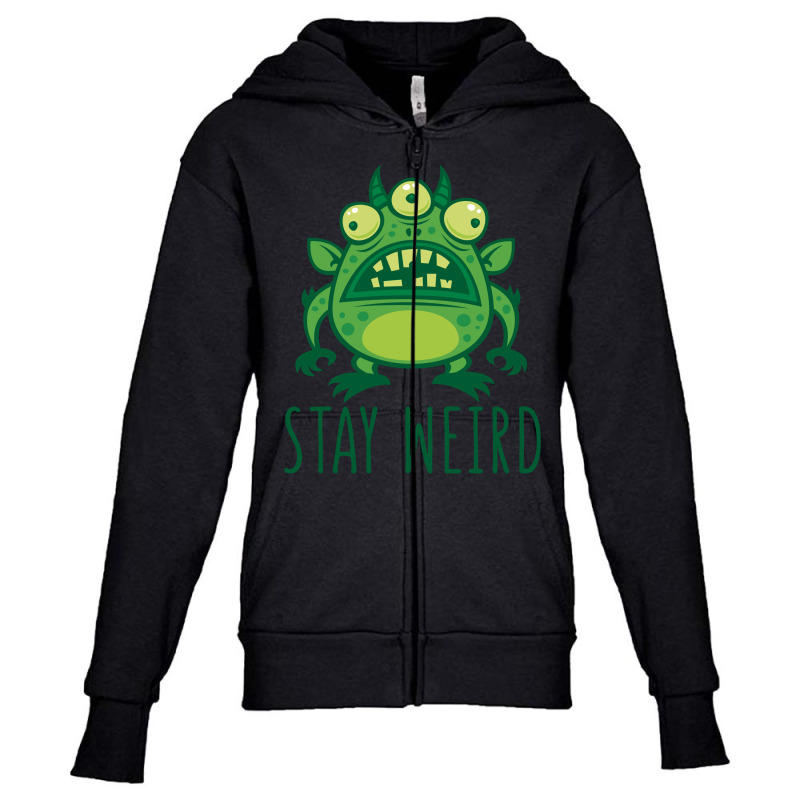 Stay Weird Alien Monster Youth Zipper Hoodie | Artistshot