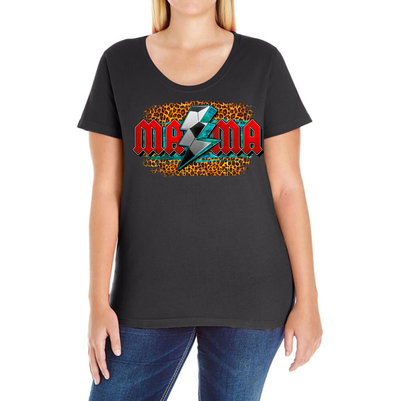 Soccer Lightning Bolt Mama Ladies Curvy T-Shirt by HRA Design Shop | Artistshot