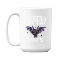 Just A Girl Who Loves Bats Cute Bat Costume 15 Oz Coffee Mug | Artistshot