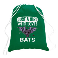 Just A Girl Who Loves Bats Cute Bat Costume Drawstring Bags | Artistshot