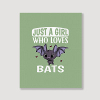 Just A Girl Who Loves Bats Cute Bat Costume Portrait Canvas Print | Artistshot