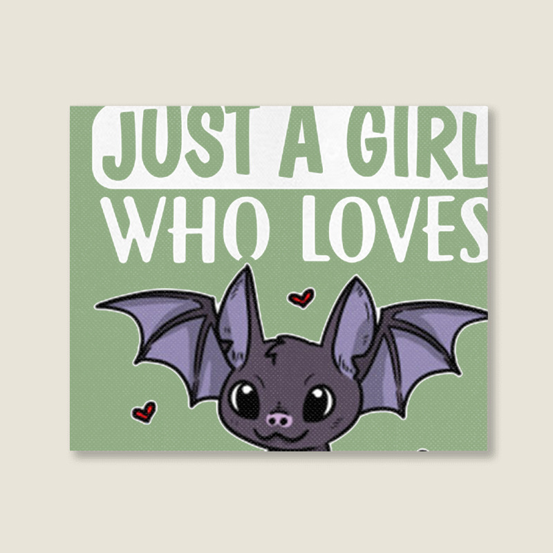 Just A Girl Who Loves Bats Cute Bat Costume Landscape Canvas Print | Artistshot