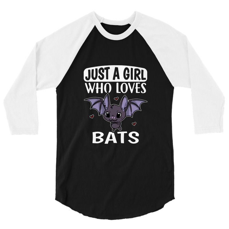 Just A Girl Who Loves Bats Cute Bat Costume 3/4 Sleeve Shirt | Artistshot