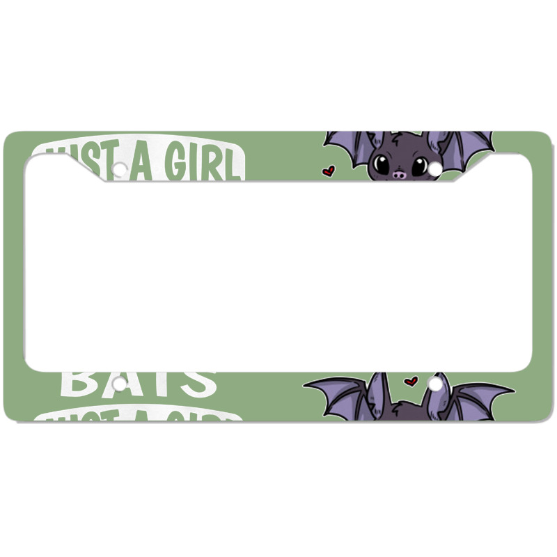 Just A Girl Who Loves Bats Cute Bat Costume License Plate Frame | Artistshot