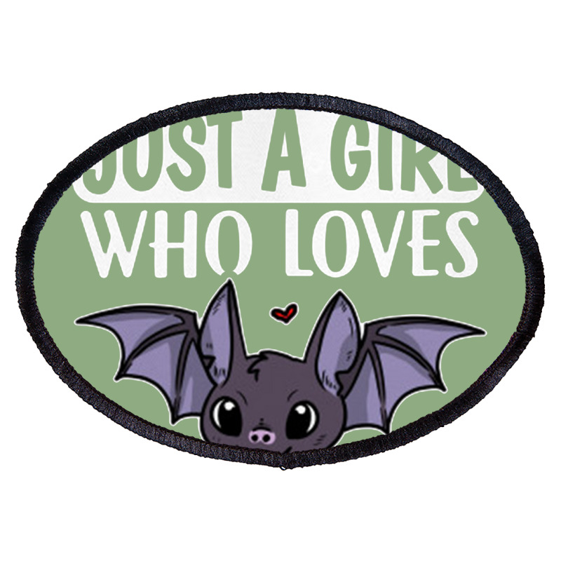 Just A Girl Who Loves Bats Cute Bat Costume Oval Patch | Artistshot