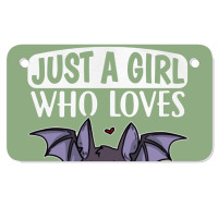 Just A Girl Who Loves Bats Cute Bat Costume Motorcycle License Plate | Artistshot