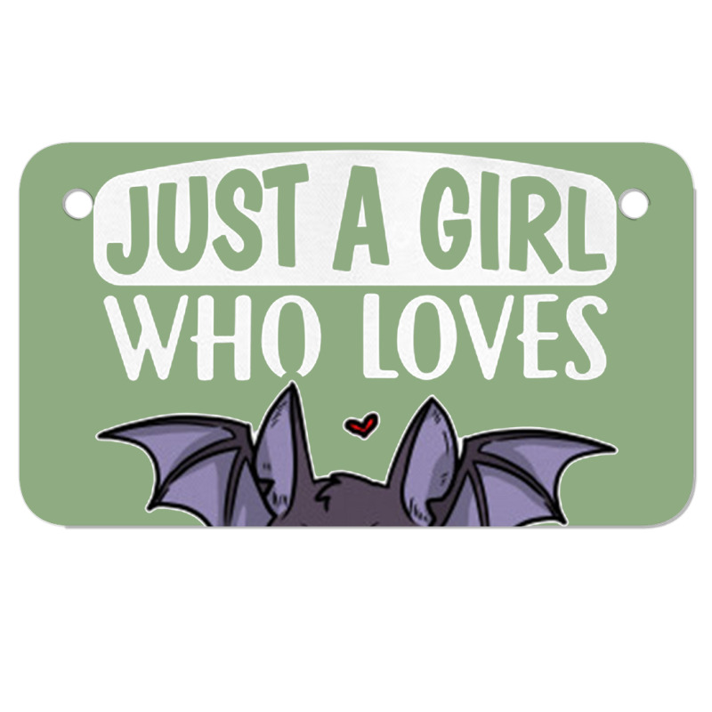 Just A Girl Who Loves Bats Cute Bat Costume Motorcycle License Plate | Artistshot