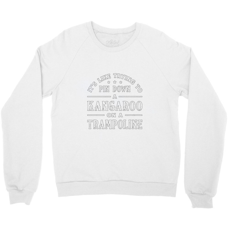 Kangaroo On A Trampoline Gymnast Trampolining Crewneck Sweatshirt | Artistshot