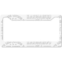 Kangaroo On A Trampoline Gymnast Trampolining License Plate Frame | Artistshot