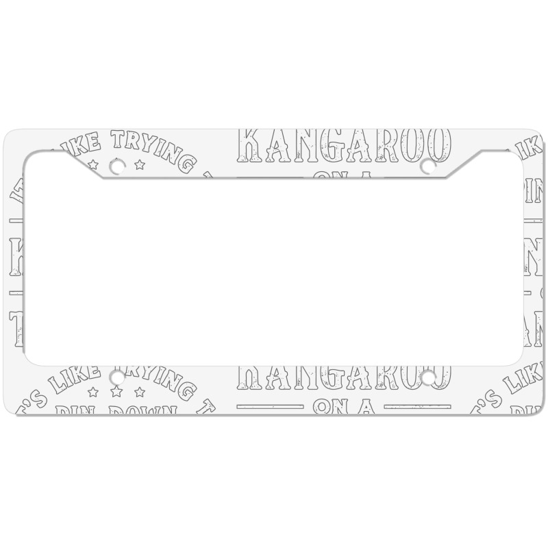 Kangaroo On A Trampoline Gymnast Trampolining License Plate Frame | Artistshot