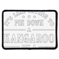 Kangaroo On A Trampoline Gymnast Trampolining Rectangle Patch | Artistshot