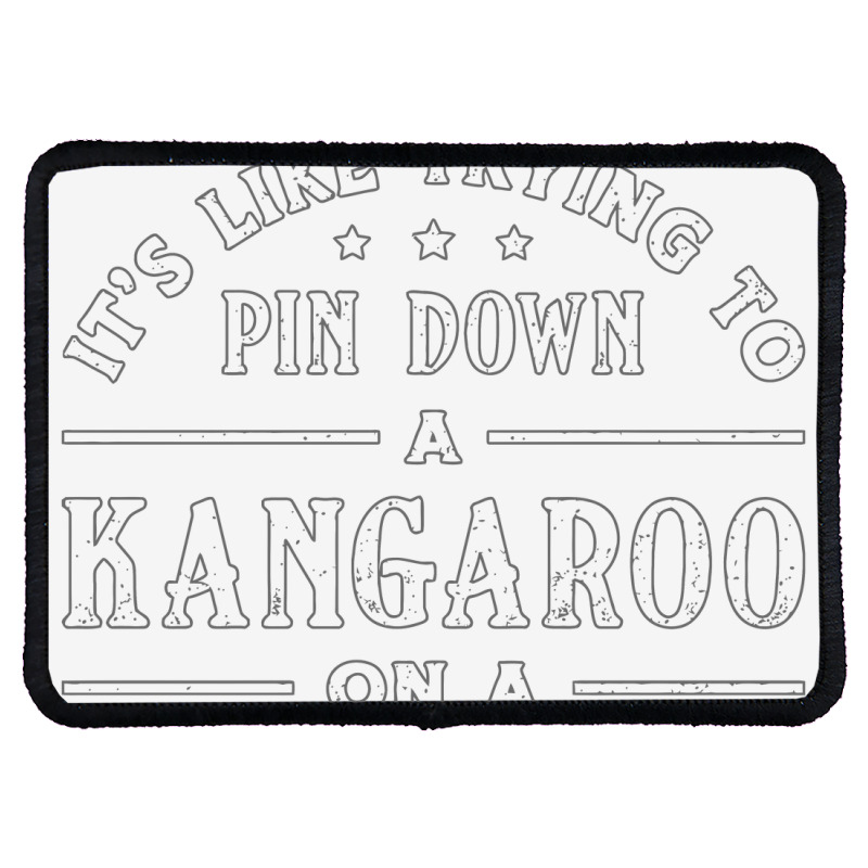 Kangaroo On A Trampoline Gymnast Trampolining Rectangle Patch | Artistshot