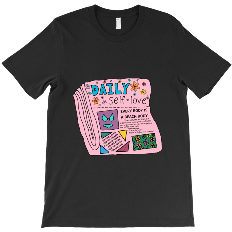 Daily Self Love Newspaper T-shirt | Artistshot