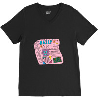 Daily Self Love Newspaper V-neck Tee | Artistshot