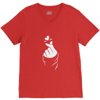 Korean Finger Heart   Love V-neck Tee | Artistshot