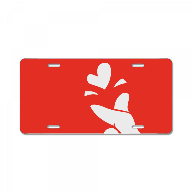 Korean Finger Heart   Love License Plate | Artistshot