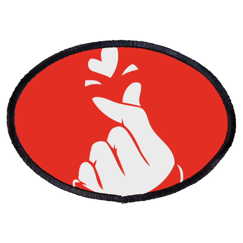 Korean Finger Heart   Love Oval Patch | Artistshot