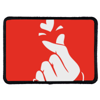 Korean Finger Heart   Love Rectangle Patch | Artistshot