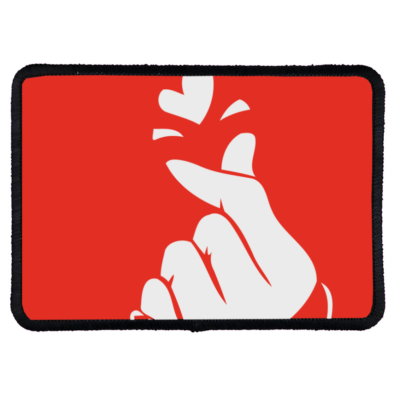 Korean Finger Heart   Love Rectangle Patch | Artistshot