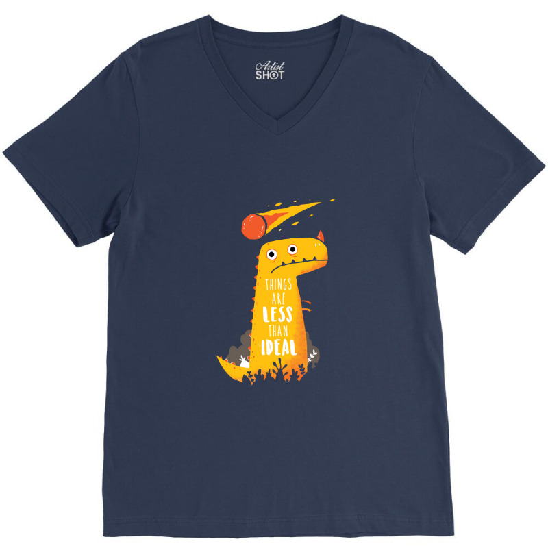 Less Than Ideal   Dinosaur V-neck Tee | Artistshot