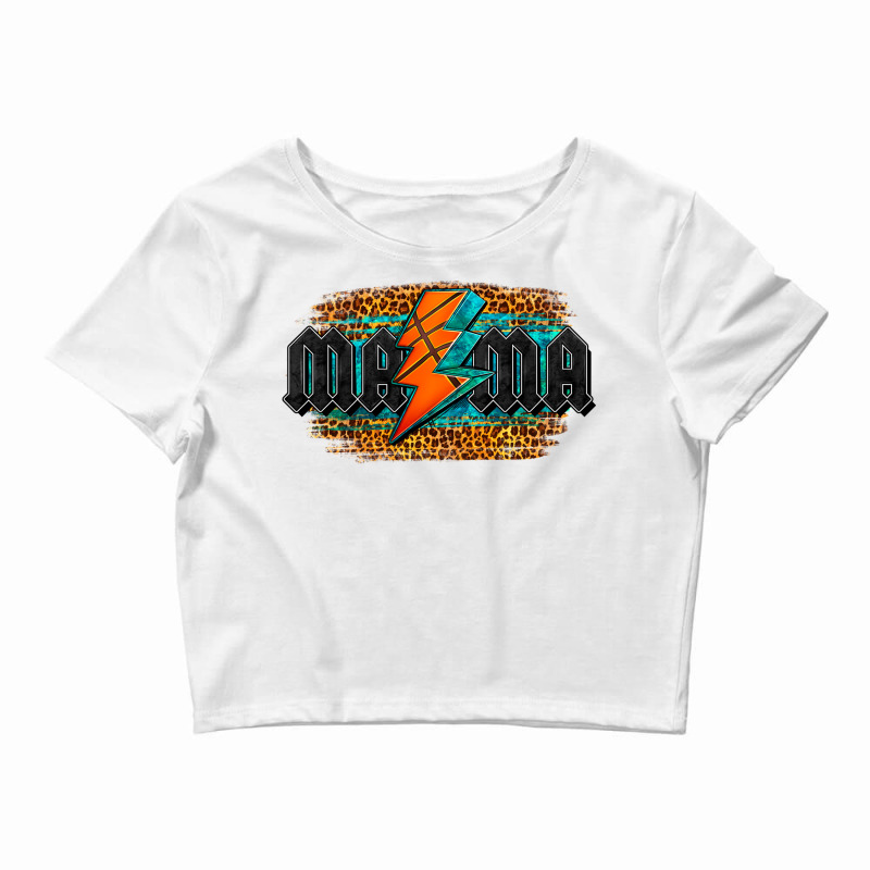 Basketball Lightning Bolt Mama Crop Top by HRA Design Shop | Artistshot