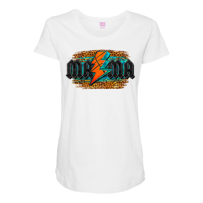 Basketball Lightning Bolt Mama Maternity Scoop Neck T-shirt by HRA Design Shop | Artistshot