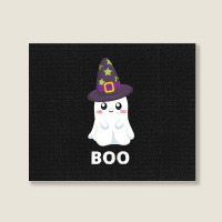 Cute Ghost Halloween T  Shirt Cute Halloween Ghost T  Shirt Landscape Canvas Print | Artistshot