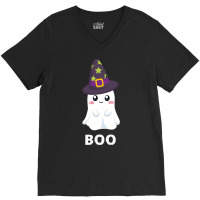 Cute Ghost Halloween T  Shirt Cute Halloween Ghost T  Shirt V-neck Tee | Artistshot