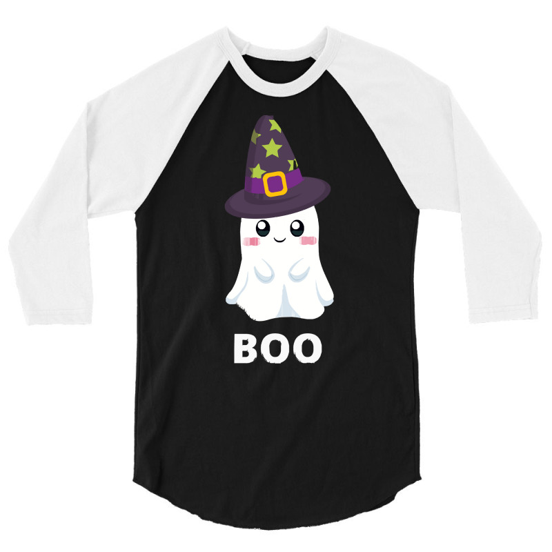 Cute Ghost Halloween T  Shirt Cute Halloween Ghost T  Shirt 3/4 Sleeve Shirt | Artistshot