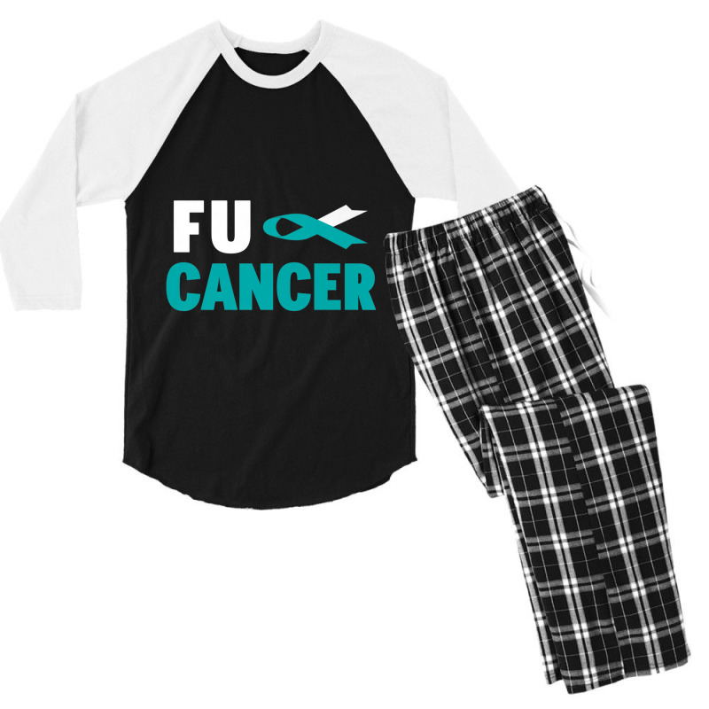 Cervical Cancer Warrior  Fu Cervical Cancer Awareness Men's 3/4 Sleeve Pajama Set by LaytonDesign | Artistshot